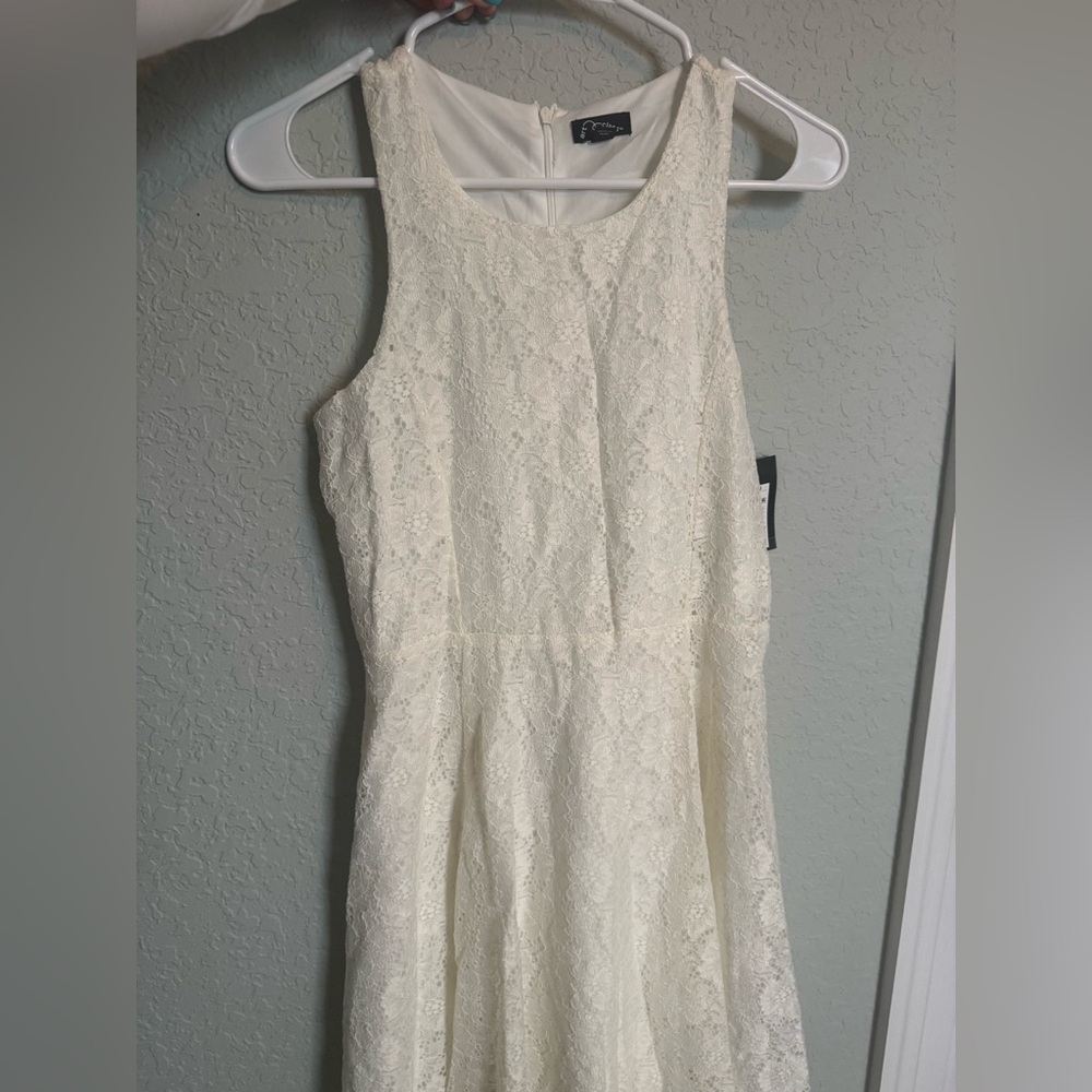 Art Class Lace Mini Dress - Cream